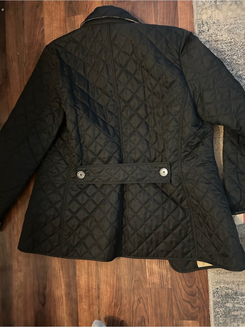 Burberry Black Quilted Trench Coat